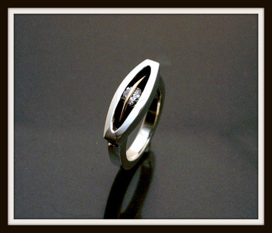 "MYSTIC" Sterling Silver & Gold Ring